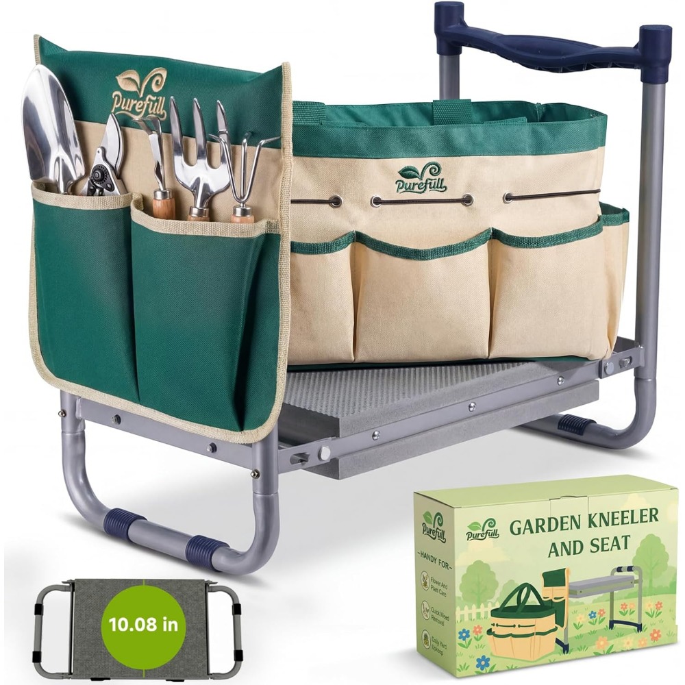 Gardening Tools For Seniors - Heavy Duty Foldable Garden Kneeler and