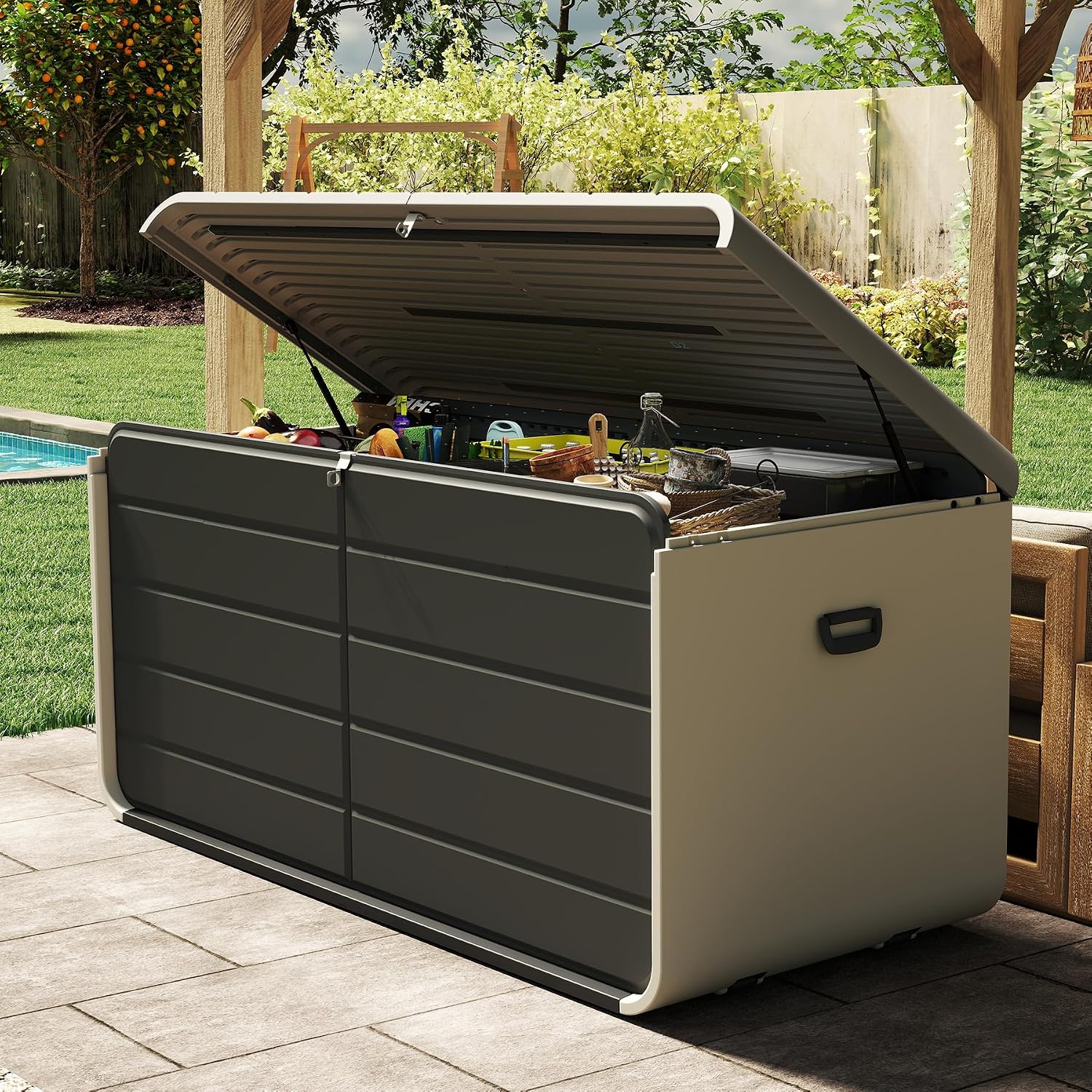 Gardening Tools Rack - Indoor Outdoor Storage Box 200 Gallon,