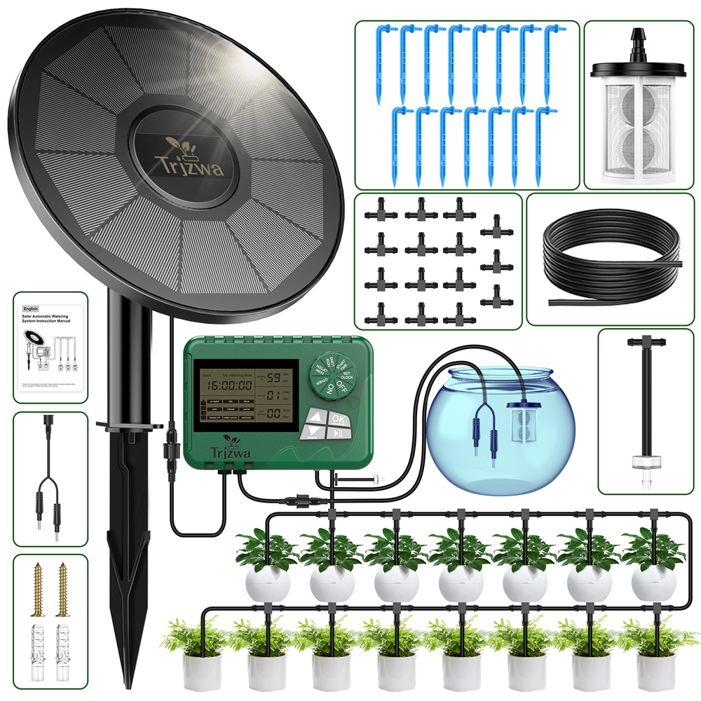 Automatic Plant Waterer - Solar Drip Irrigation System with Smart