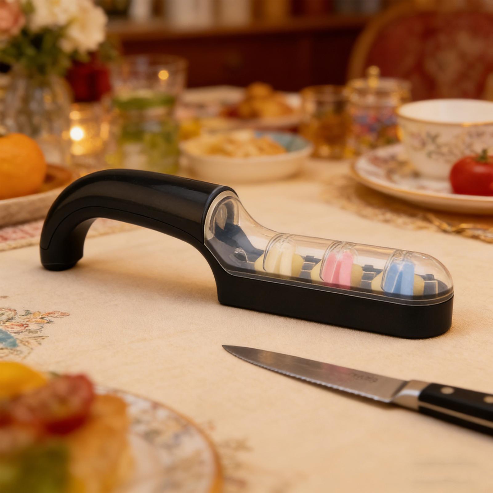 Gardening Tools For Seniors - Cutter File Sharpener 3 Stage Anti-Slip