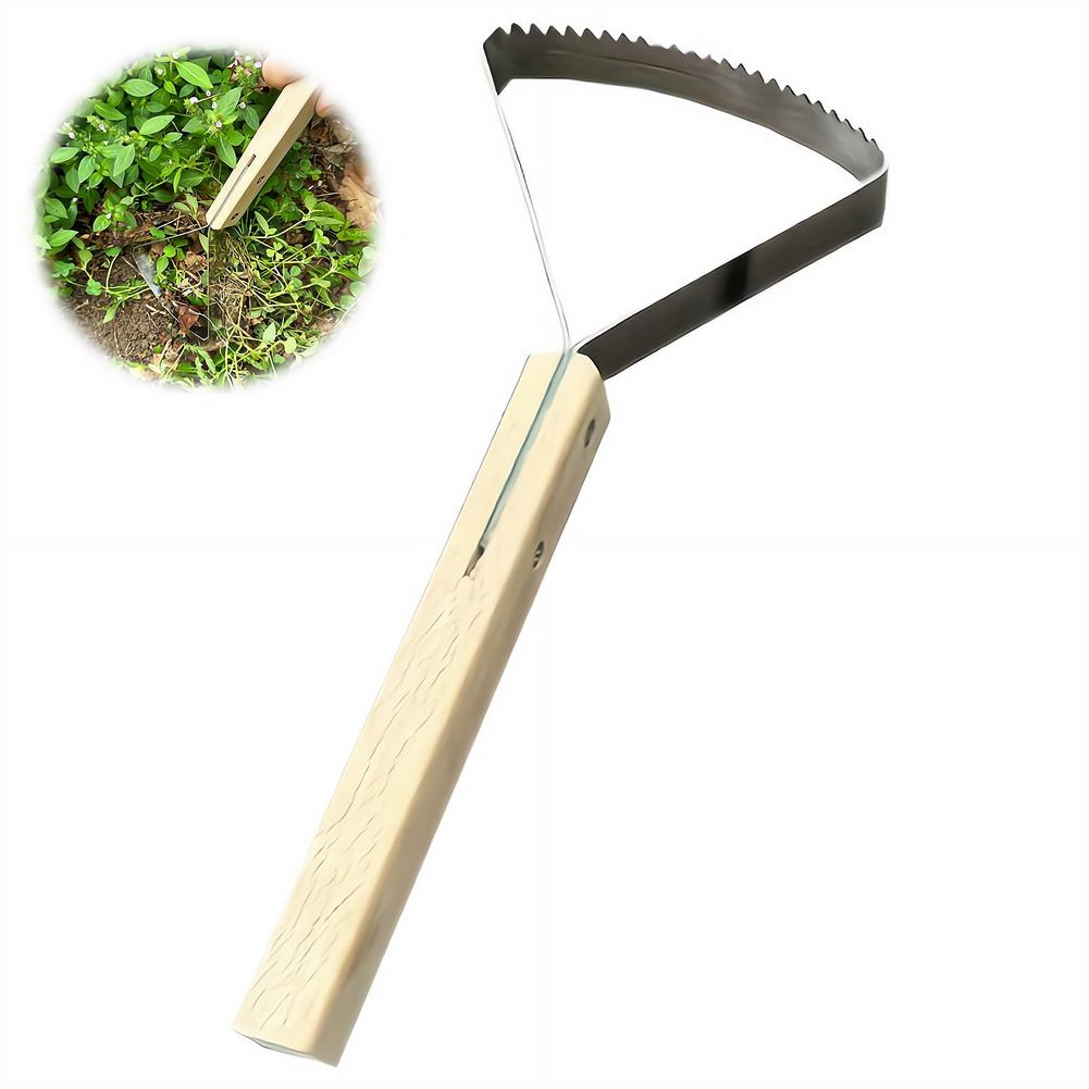 Gardening Tools Japanese - Manual Weeding Scraper with Wood Handle,