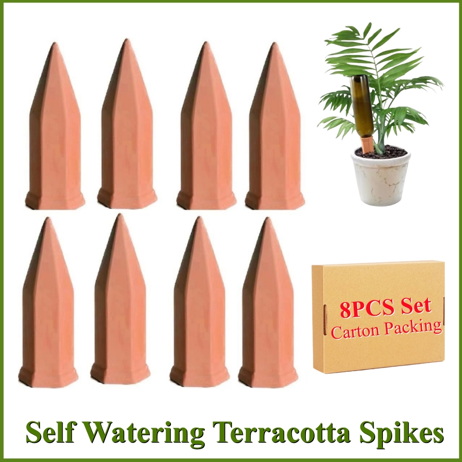 Root Watering Spike - 8 PCS Self Watering Terracotta Spikes,