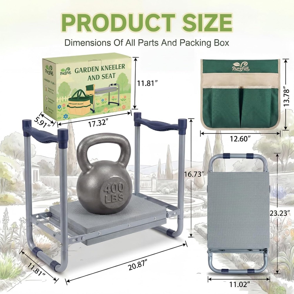Heavy Duty Foldable Garden Kne - đánh giá và giá Gardening Tools For Seniors
