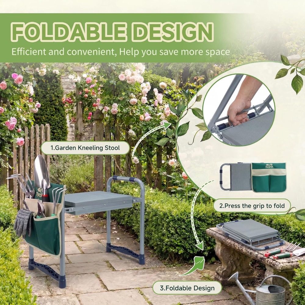 Heavy Duty Foldable Garden Kne - đánh giá và giá Gardening Tools For Seniors