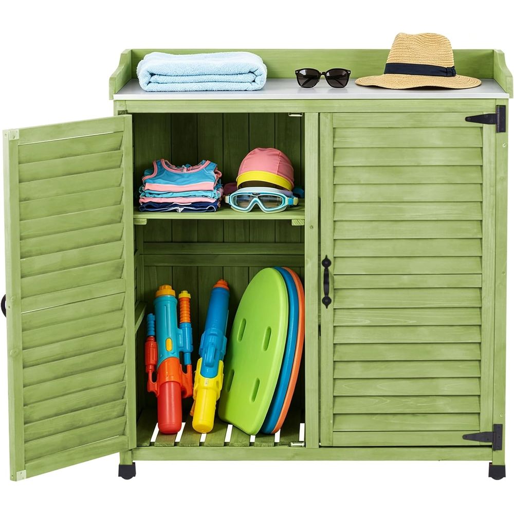 Outdoor Potting Bench with Met - đánh giá và giá Gardening Tools Toolstation