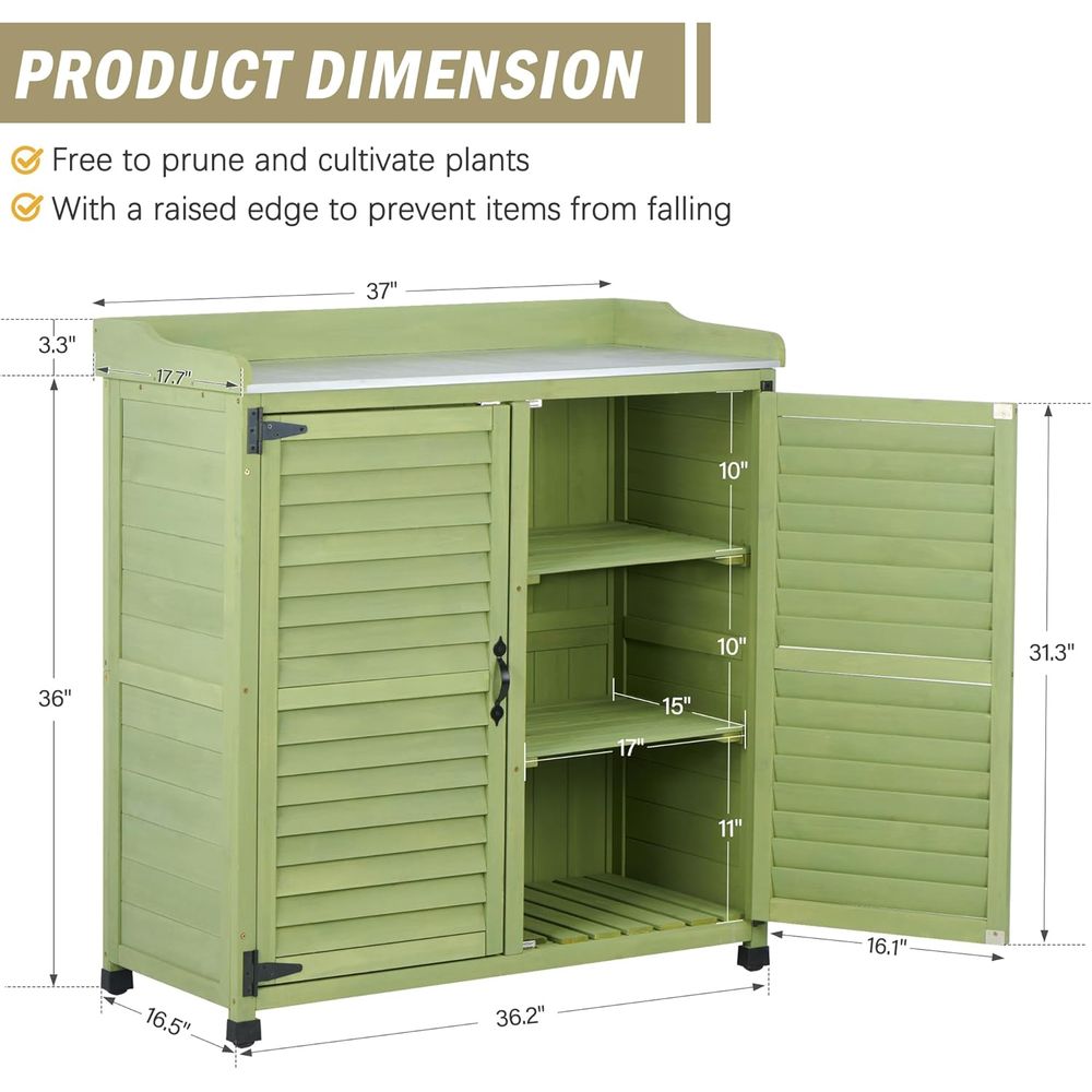 Outdoor Potting Bench with Met - đánh giá và giá Gardening Tools Toolstation