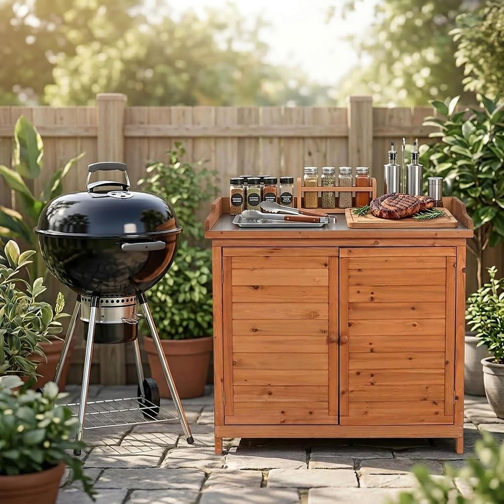 Outdoor Patio Wooden Storage C - đánh giá và giá Gardening Tools Toolstation