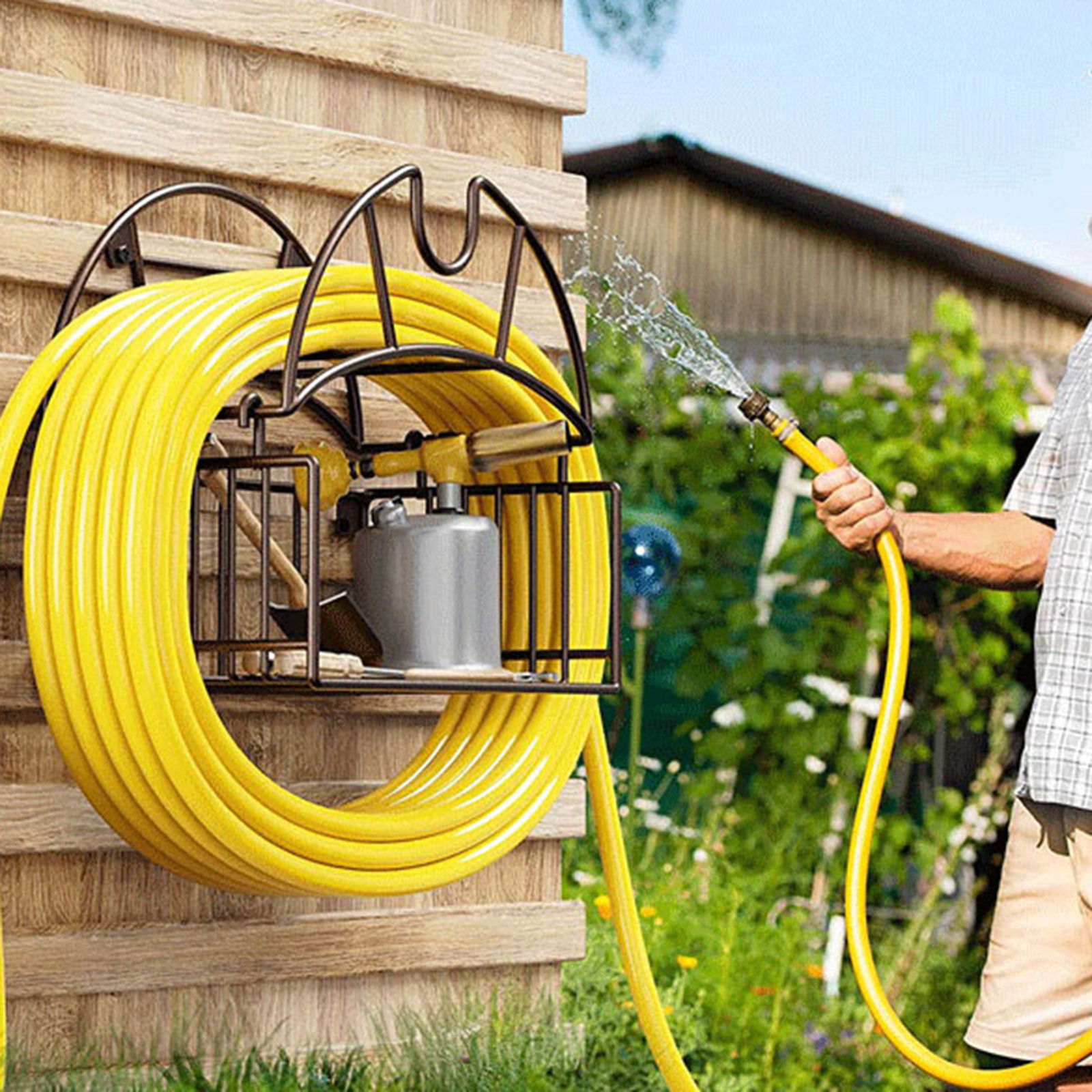 Wall Mount Garden Hose Holder  - đánh giá và giá Gardening Tools Rack